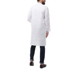 Sojanya (Since 1958 Men'S Cotton Blend White Woven Design Only Long Kurta Size: 42
