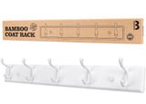 Badiano Wooden Coat Rack, Wall-Mounted Organizer for Closet, Entryway, Hallway, Foyer, Bedroom, Heavy Duty Double Hooks for Hang
