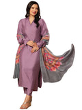 Gosriki Women'S Rayon Viscose Solid Straight Pakistani Kurta With Pant & Dupatta (Mawra Purple-Vks01-Gs_M_Purple_Medium),Purple,,B0F13V973R