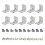 BLCCLOY 10Sets Heavy Duty 10 Series Aluminum Extrusion Profile L Brackets 1010 Aluminium Extruded Profil Esquina Corner Right An