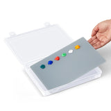 Nuanchu 2 Pcs Handy Glass Oil Paint Palette and Airtight Stay Wet Palette Set, Tempered Glass, Easy Clean for Artist, Miniature 