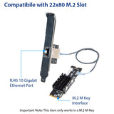 Io Crest 10 Gigabit M.2 M Key Ethernet Network Expansion Card
