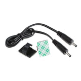 EShine Interconnect Cable - Male to Male, 3.5mm x 1.35mm, for LED Under Cabinet Lighting with Wire Clips (Cable Length 20 in, Bl