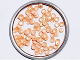The Design Cart Pastel Orange Centre Hole Flat Circular Plastic Sequins 5 mm Sitara for Craft, Embroidery, and Jewellery Making