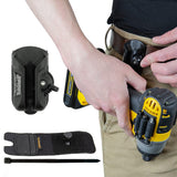 Spider Tool Holster Set Self Locking, Quick Draw Belt Holster Clip + Elastic Tool Grip Improve The Way You Carry Your Power 
