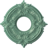 Ekena Millwork CMP10ATFSM Attica Thermoformed PVC Ceiling Medallion (Fits Canopies up to 4 1/8), 10OD x 3 1/2ID x 3/4P, Universa