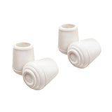 softtouch 1/2 Rubber Folding Metal Chair Leg Cap Replacement Tips, White (4 Pack)