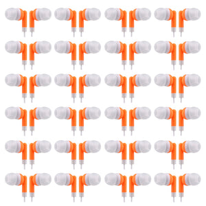 CN-Outlet Wholesale Bulk Eearbuds Headphones 100 Pack for Kids,Classroom,Labs,Students and Adults -Orange