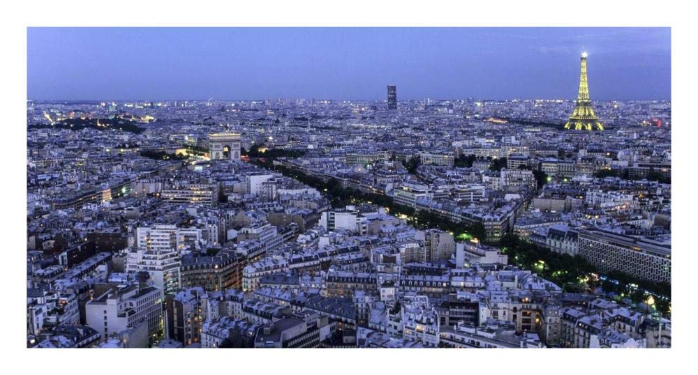 Aerial View Of Paris At Dusk-Paper Art-26,,X14,,