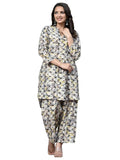 Gosriki Women'S Rayon Blend Printed Ethnic Co-Ord Set (Ays Grey-Vks02-Gs_M_Grey_Medium),Grey,,B0D9YTJFFZ