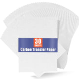 PSLER 30PCS White Carbon Transfer Paper for Wood Burning Craft, Paper, Canvas and Other Art Craft Surfaces A4 Size 8.27 X 11.81 