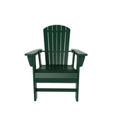 WestinTrends Dylan Dylan Outdoor Patio Shell-Back Adirondack Dining Chair Weather Resistant Dark Green