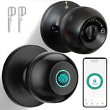 JO.KO Fingerprint Door Lock, Biometric Door Lock with App Control & Key, Smart Door Lock for Bedroom, Entry Door, Keyless Finger