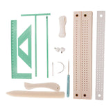 Ecomistiq Book Binding Kit Ruler Straight Curved Pin Bookbinding Kit Starter Tools Set|Rulers|Tools|Sewing|Craft Materials