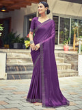 Satrani Womens Silk Saree (3431S284N_Dark Purple)