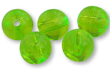 Round Acrylic Plastic Beads - Made in USA (Neon Green, 6mm)