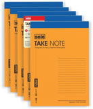 Solo Takenote Slip Pad No.44, Ruled Paper With 40 Sheets (80 Pages), Writing Notepad | Pack Of 5
