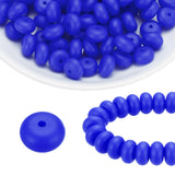 HARFINGTON 110Pcs Silicone Beads 14mm Lentil Rubber Focal Beads Bulk for Pens Keychain Bracelet Necklace DIY Crafts Making, Sapp