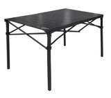 MOUNTAIN SUMMIT GEAR Heavy-Duty Roll-Top Table for Camping (Large) - Portable Aluminum-Top Folding Table with Steel Frame by Cad