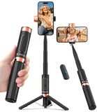 Kinwald Selfie Stick Tripod for iPhone & Android - Portable Phone Tripod Stand with Bluetooth Remote, One-Click Open, Compact & 