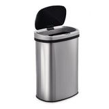 Veelesa 13 Gal./50 Liter Oval Stainless Steel Motion Sensor Kitchen Trash Can