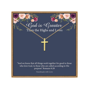 IEFLIFE Christian Gifts for Women, Baptism Gifts, Confirmation Gifts, First Communion Gifts | Cross Necklaces for Women