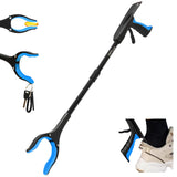 32 inch FDA Registered GrabRunner Folding Reacher Grabber Tool with Strong Magnetic and Swivel Head (Pink Shoehorn)