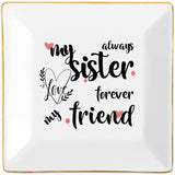 Sisters Gifts from Sister in Law Happy Birthday Gift for Women Funny Big Brother Little Ceramic Small Jewelry Dish Unique Trinke