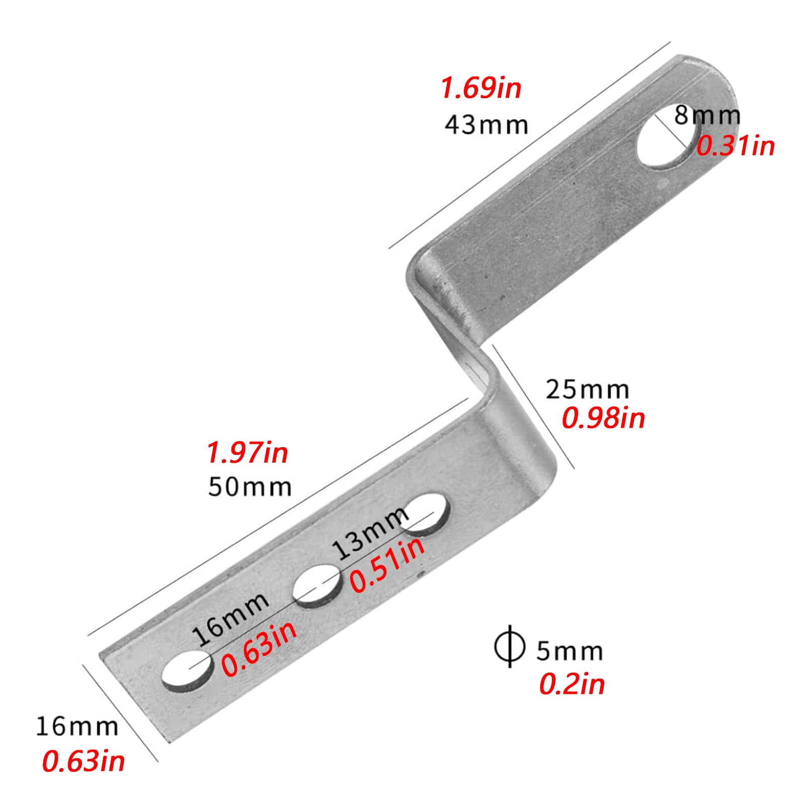 Joyangy 15Pcs Z Shaped Corner Bracket Furniture Support Bracket with Mounting Screws for Wood Shelves (1inch)