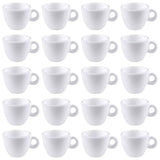 AUEAR, 20 Pack Mini Coffee Cup Plastic White Mug Tea Cup For Kitchen Decoration