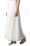 Aurelia White Solid Sharara Ethnic Bottomwear White L