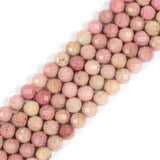 6mm Rhodonite Faceted Gemstone Round Loose Beads Strand 15.5-16 DIY Jewelry Making