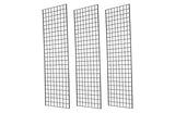 7RiversART Heavy Duty Gridwall Panels Commercial Grade Grid Panel for Retail Display Wall, 2' Width x 6' Height, Black (Pack of 
