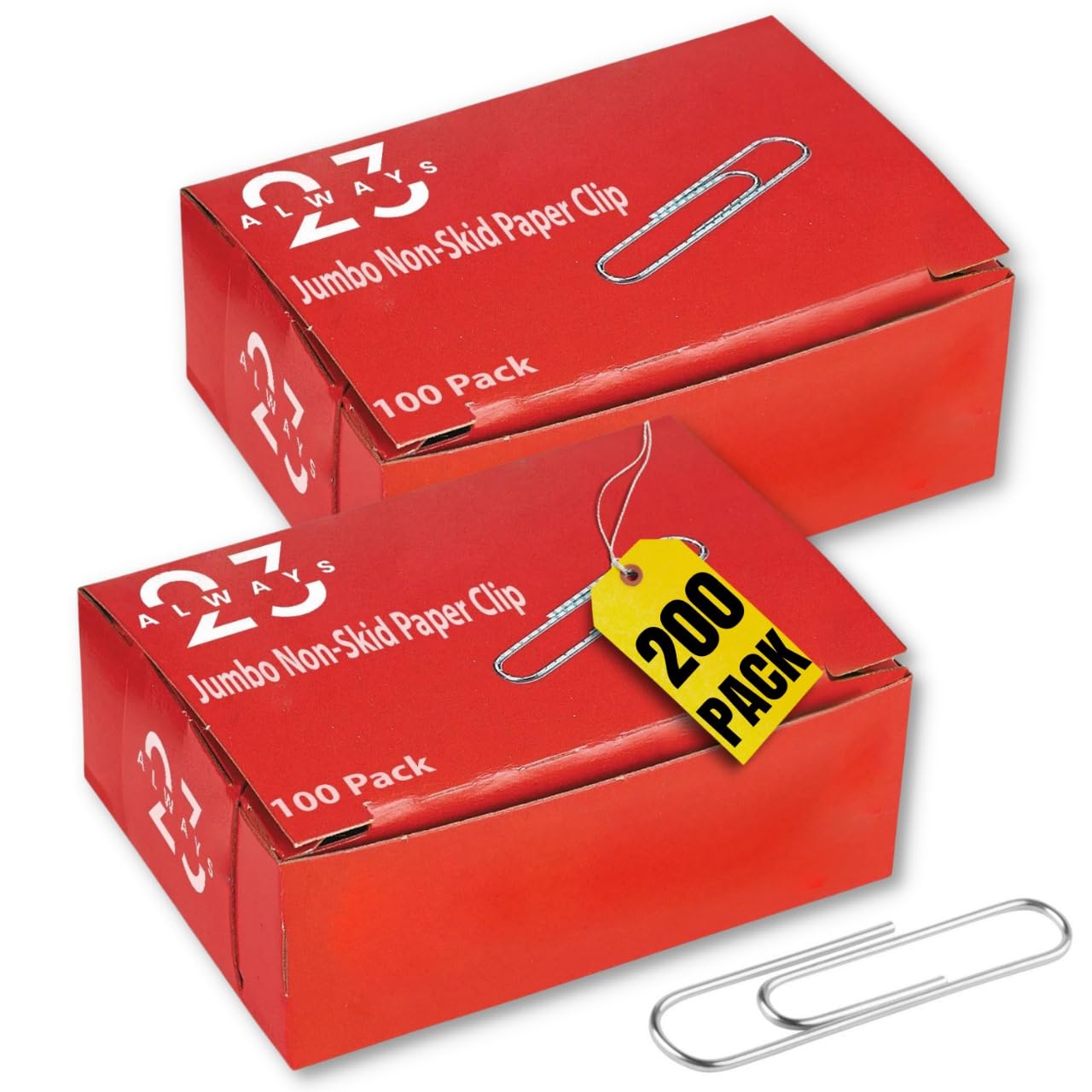 Always23 Paper Clips, Silver Paper Clips, 1 200 Pack