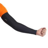 Xjarvis Premium Black Uv Tan Sunblock Protection Arm Sleeves Compression Cooling Unisex Hand Sleeves Made With Durable & Flexible Polyester - Ideal For Cricket Cycling Outdoor Activities Pack Of 1,Premium Without Thum,,B0CMY38NH5