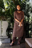 Gosriki Women'S Rayon Blend Straight Printed Kurta With Pant & Dupatta (Kolam Brown-Gs_L_Brown_Large),Brown,,B0DNMP42Y7