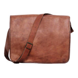 Komals Passion Leather Vintage Mens 16 Inch Leather Laptop Messenger Satchel Mens Bag