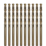 Metric Cobalt Drill Bits 4.5mm 10PCS, M35 high Speed Steel, high Hardness Straight Shank Drill, Mechanical or Hand Drill for Dri