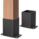 ORIGLE 4x4 Post Base, 4x4 Post Bracket 2PCS, Inner Size 3.6x3.6 inch Fence Post Anchor, Wood Post Brackets for Pavilion Deck Rai