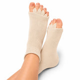 Crosscoin Foot Alignment Socks For Men & Women, Beige, Free Size