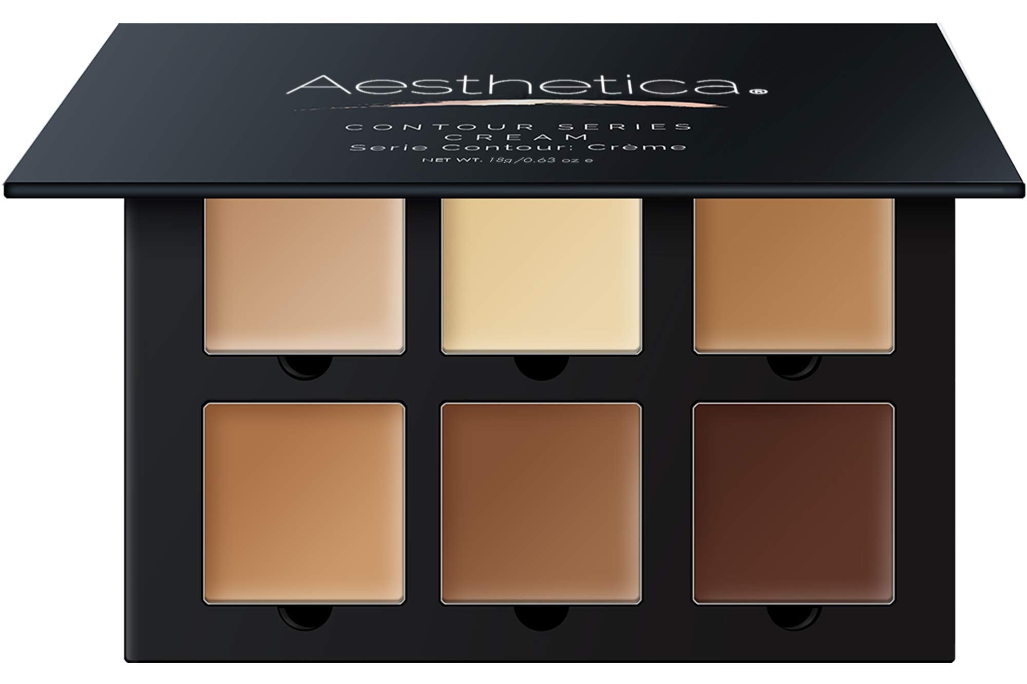 Aesthetica cosmetics cream contour and Highlighting Makeup Kit - contouring Foundationconcealer Palette - Vegan, cruelty Free & 