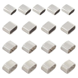 PH PandaHall 40pcs 4 Styles Stainless Steel Slider Spacer Beads Silver Rectangle Spacer Beads Slider Loose Beads Multi-Strand Li
