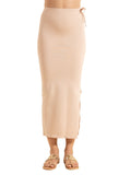 NYKD Seamless Spandex Saree Shapewear for Women Petticoat/Peticote with Drawstring Saree Shapewear, NYSH021, Nude, L, 1N