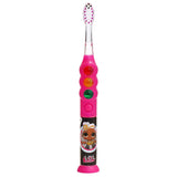 Firefly Ready Go Light Up Timer Toothbrush, L.O.L. Surprise!, Premium Soft Bristles, 1 Minute Timer, Less Mess Suction Cup, Batt