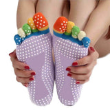 Mistie Tech Zone Colorful Yoga Socks WomenS Portable Tool Cotton Clothing Accessories Anti Slip Yoga & Gym Ankle Length Socks W