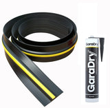 High Garage Door Threshold Seal Kit 183Length | Flexible PVC | Complete Kit Includes 2 Adhesives | GaraDry