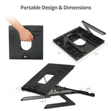 SIIG Laptop Stand, Ergonomic Adjustable Riser Stand, Smart Phone Holder & Heat-Vent, Portable Design Fit 10 to 17 (CE-MT3911