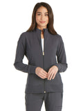 cherokee iFlex cK303 Zip Front WarmUp Jacket Pewter S