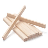 Wood Strips Slats Wooden Dowels for Crafts 3/8112, 15 PCS Wood Trim Flat Lumber Boards Square Dowel Rods Wooden Sticks f