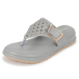 Ortho Joy Doctor Fancy Slipper For Women || Orthopedic Women'S Fancy Slipper/Sandal For Women,Light Grey,5,B0CQJNV9TR